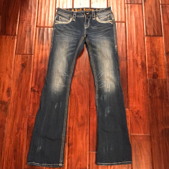 SOLD! Rock revival Ellor boot cut jeans. 26 x 33. - Picture 4 of 7